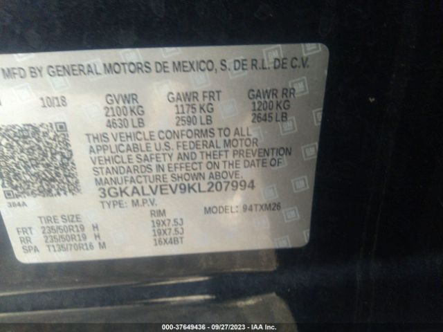 3GKALVEV9KL207994 GMC Terrain Slt