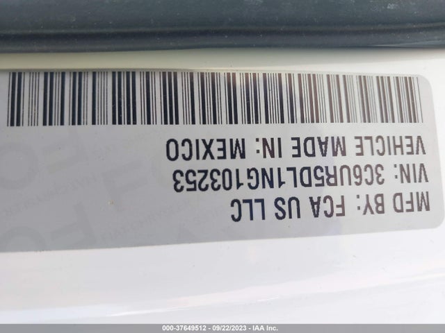 3C6UR5DL1NG103253 RAM 2500 Big Horn