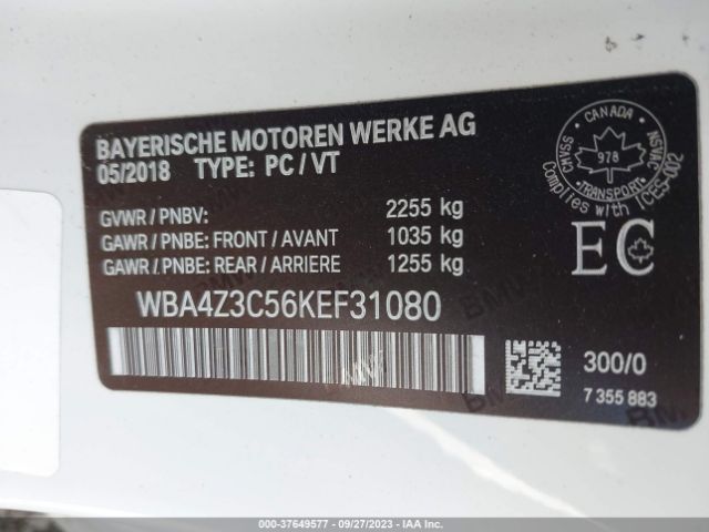 WBA4Z3C56KEF31080 BMW 4 Series 430i Xdrive