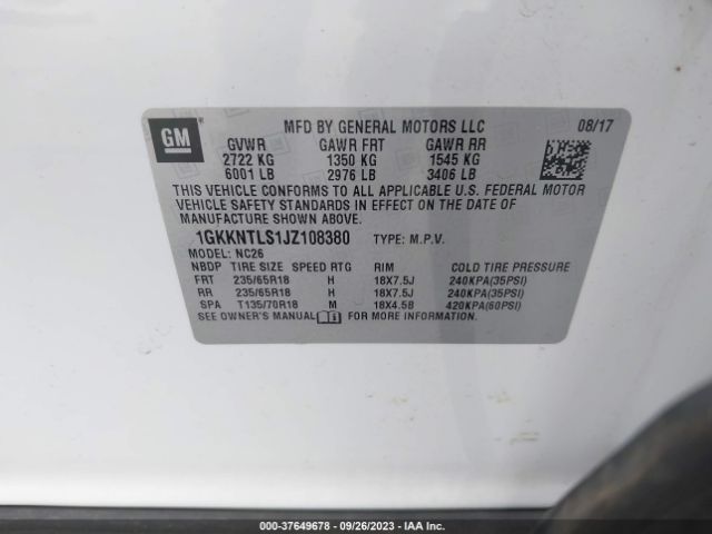 1GKKNTLS1JZ108380 GMC Acadia Sle-2