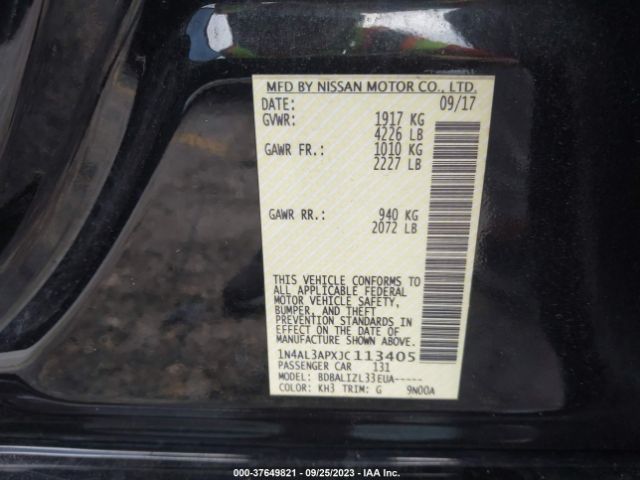 1N4AL3APXJC113405 Nissan Altima 2.5 Sv