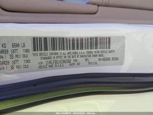 1C4RJFBG1HC902362 Jeep Grand Cherokee Limited