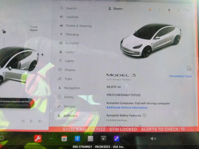 5YJ3E1EA6LF737022 Tesla Model 3 Standard Range