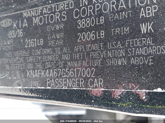 KIA FORTE LX 2016 KNAFK4A67G5617002 Image 16