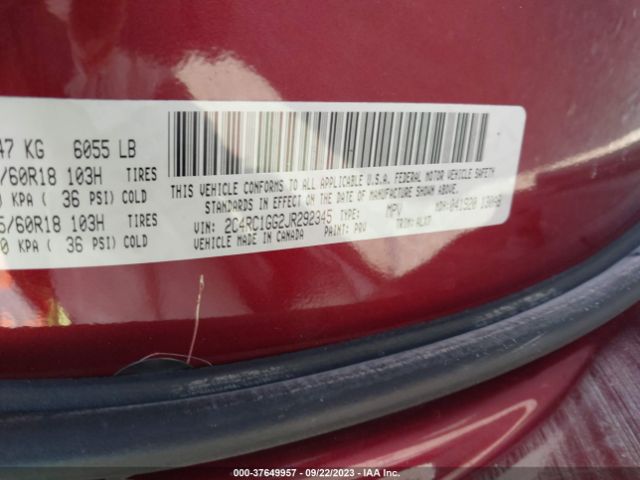 2018 CHRYSLER PACIFICA 2C4RC1GG2JR292345 Photo 8