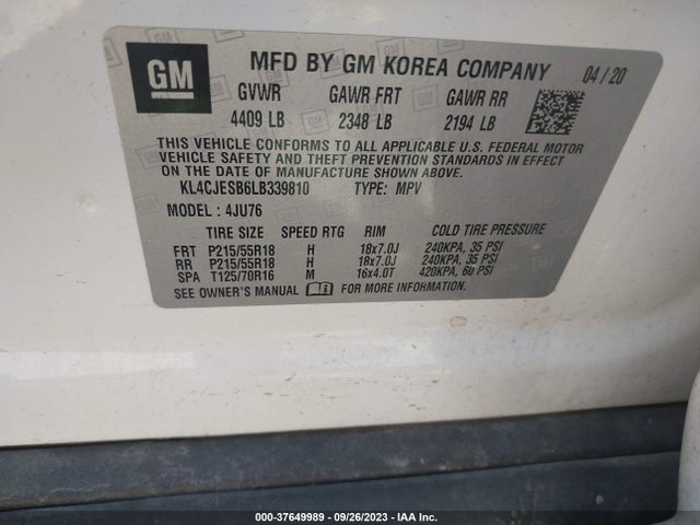 KL4CJESB6LB339810 Buick Encore Preferred