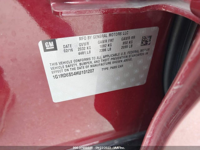 Chevrolet Volt Premier 2017 1G1RD6S54HU101207 Image 9