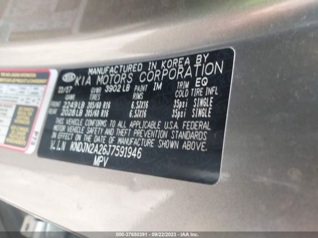 KNDJN2A26J7591946 KIA Soul Base