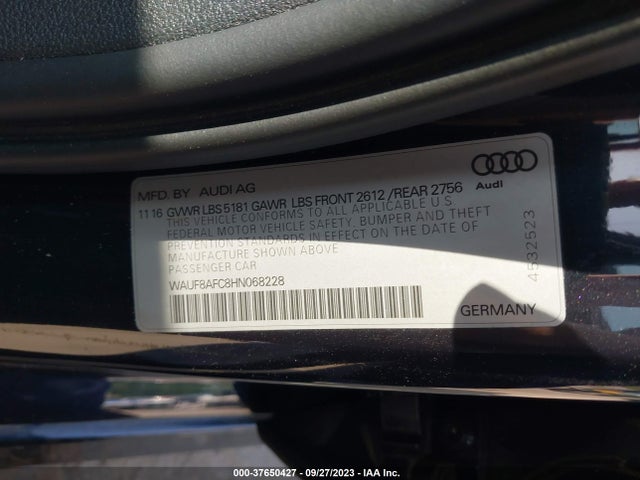 WAUF8AFC8HN068228 Audi A6 PREMIUM