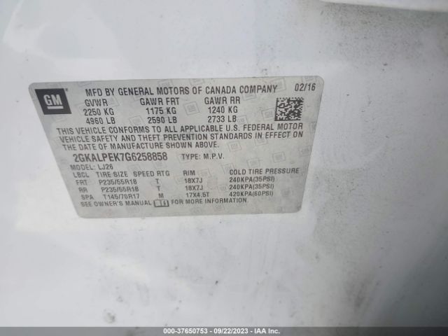 2GKALPEK7G6258858 GMC Terrain Slt