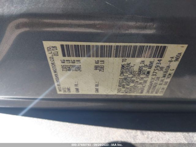 1N4AA6APXJC375934 Nissan Maxima Sr