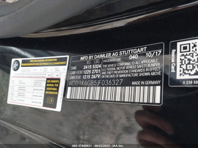 WDD1K6GB5JF036327 Mercedes-Benz E-class E 400
