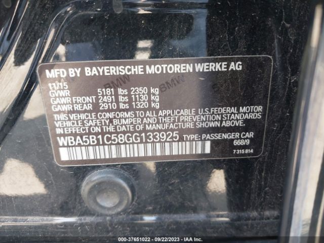 WBA5B1C58GG133925 BMW 5 Series 535i