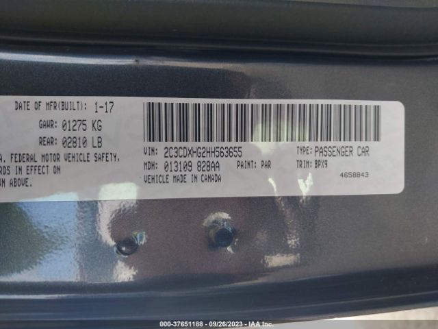 2C3CDXHG2HH563655 Dodge Charger Sxt Rwd