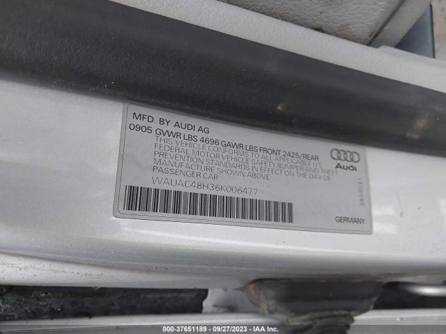 2006 AUDI A4 1.8T VIN: WAUAC48H36K006477