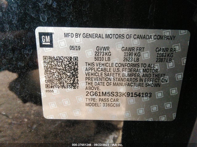 Cadillac XTS LUXURY 2019 2G61M5S33K9154193 Image 9