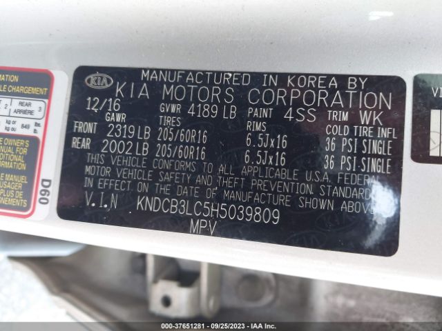 KNDCB3LC5H5039809 KIA NIRO LX