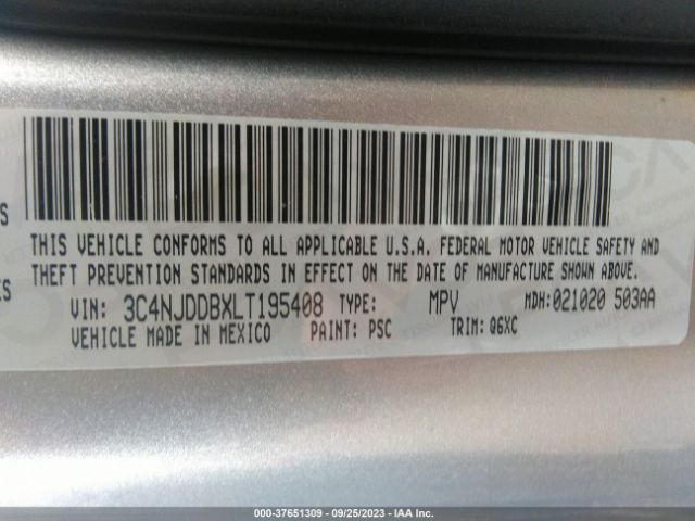 3C4NJDDBXLT195408 Jeep Compass Trailhawk