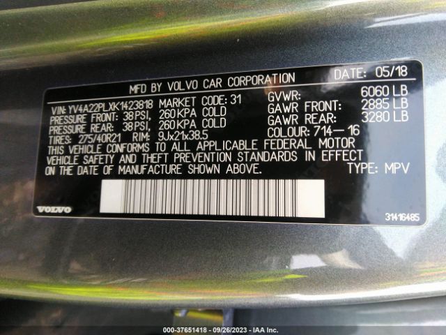 2019 VOLVO XC90 YV4A22PLXK1423818 Photo 8