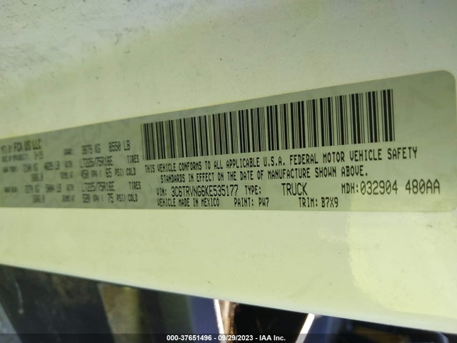 RAM Promaster Cargo Van 2019 3C6TRVNG6KE535177 Image 9