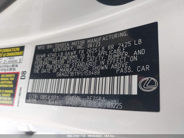 2023 Lexus ES, VIN: 58ADZ1B11PU159488
