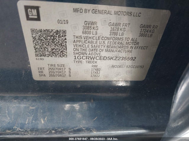 Chevrolet Silverado 1500 Lt 2019 1GCRWCED5KZ235592 Image 15