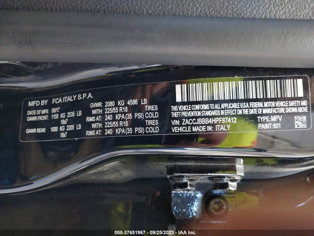 ZACCJBBB4HPF87412 Jeep Renegade Altitude