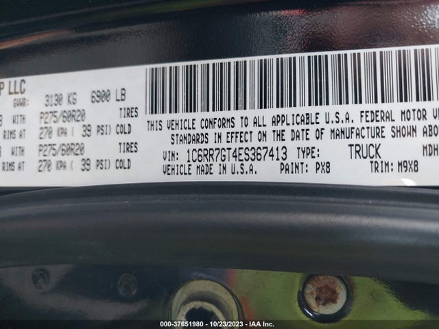1C6RR7GT4ES367413 RAM 1500