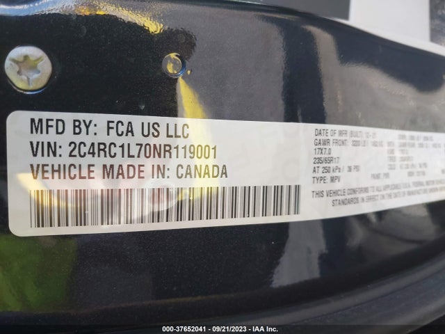 Chrysler Pacifica Hybrid Touring L 2022 2C4RC1L70NR119001 Image 9