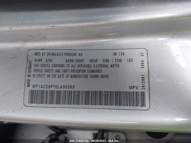 2005 PORSCHE CAYENNE WP1AC29P75LA90369 Photo 8