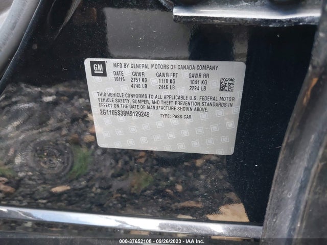 Chevrolet IMPALA LT 2017 2G1105S38H9129249 Image 9