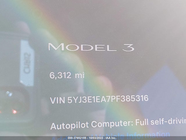 2023 Tesla 3, VIN: 5YJ3E1EA7PF385316