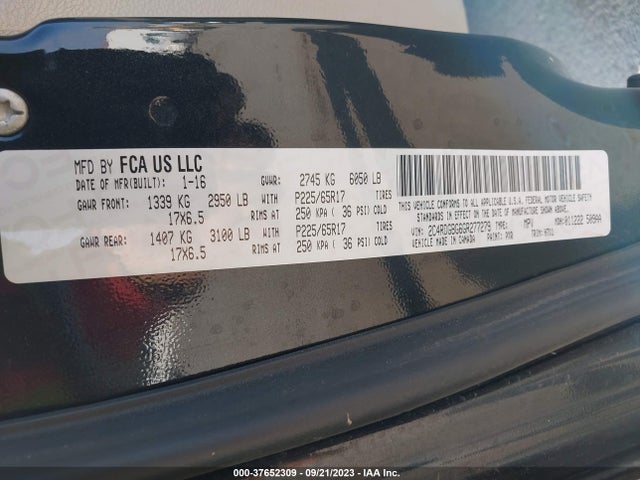 Dodge Grand Caravan American Value Pkg 2016 2C4RDGBG6GR277279 Image 11