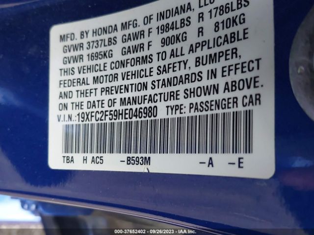 19XFC2F59HE046980 Honda Civic Sedan Lx