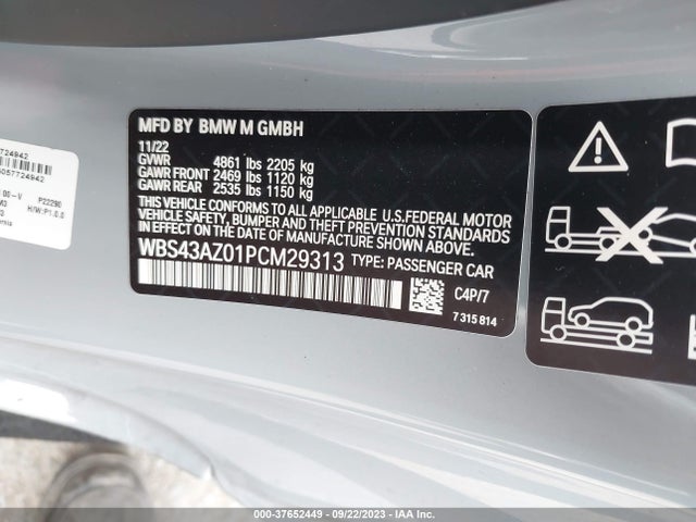 BMW M4 Competition Xdrive 2023 WBS43AZ01PCM29313 Image 9