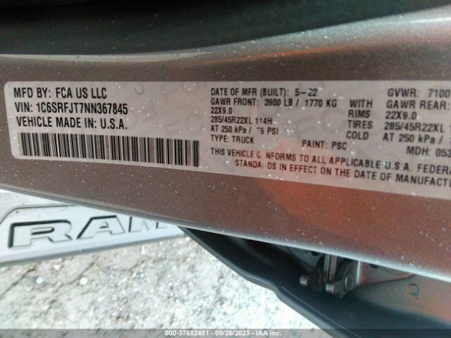 2022 RAM 1500 1C6SRFJT7NN367845 Photo 8