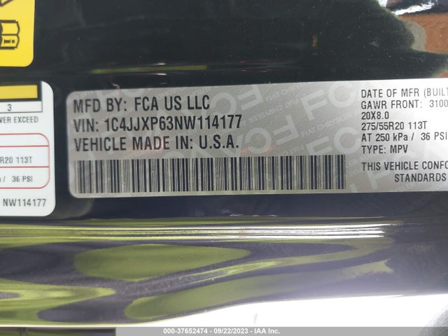 1C4JJXP63NW114177 Jeep Wrangler 4xe Unlimited Sahara