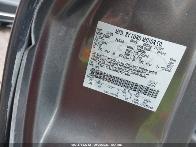 2006 FORD ESCAPE HYBRID VIN: 1FMCU95H56KB36489