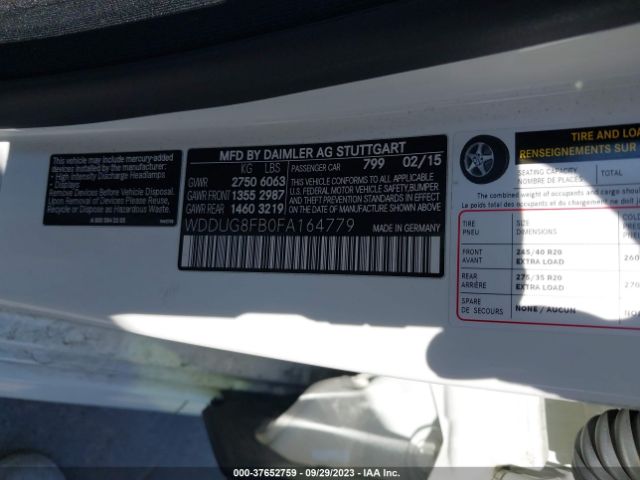 WDDUG8FB0FA164779 Mercedes-Benz S-class S 550