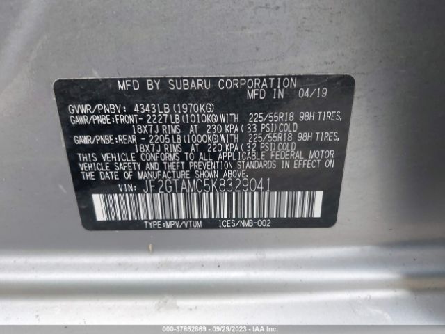 JF2GTAMC5K8329041 Subaru Crosstrek Limited