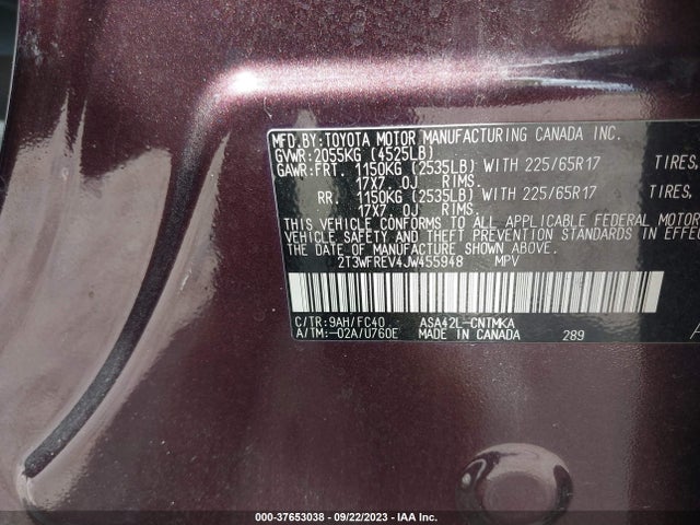 Toyota Rav4 Xle 2018 2T3WFREV4JW455948 Image 9
