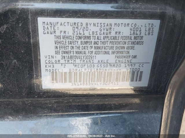 3N1AB8DV4LY302911 Nissan SENTRA SR