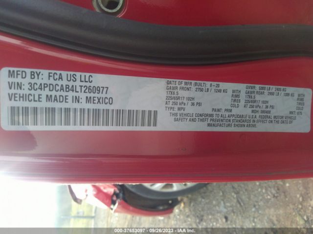 3C4PDCAB4LT260977 Dodge Journey Se Value