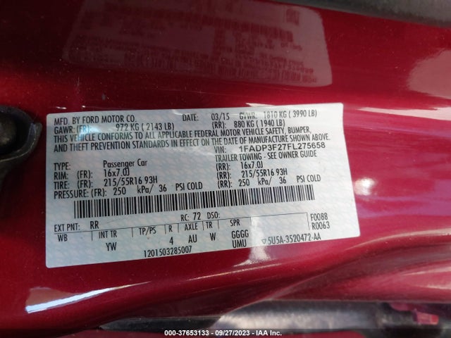 Ford FOCUS SE 2015 1FADP3F27FL275658 Image 11