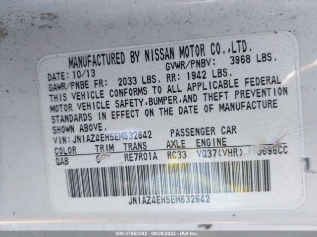 JN1AZ4EH5EM632642 Nissan 370Z