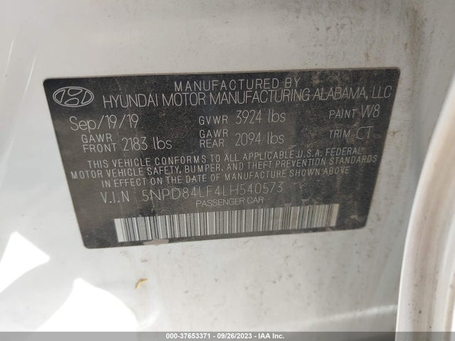 Hyundai ELANTRA SEL 2020 5NPD84LF4LH540573 Image 9