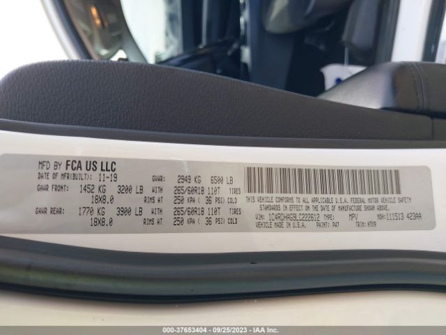 1C4RDHAG9LC222612 Dodge Durango Sxt Rwd