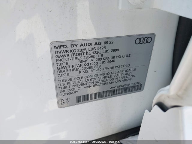 WA1DECF39P1043160 Audi Q3 S Line Premium