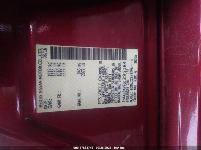 Nissan Altima 2.5 Sv 2016 1N4AL3AP7GC295184 Image 9