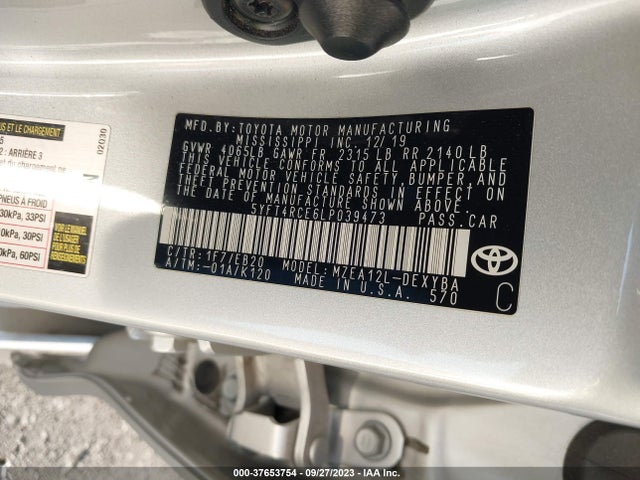 Toyota Corolla Xse 2020 5YFT4RCE6LP039473 Image 9
